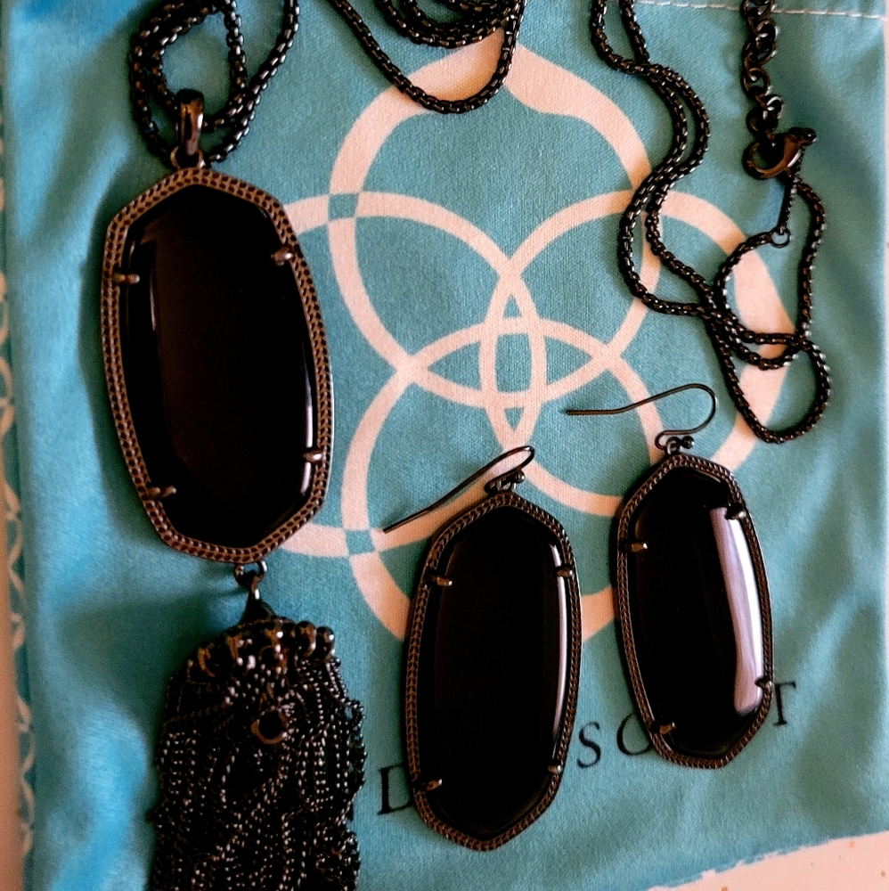 Kendra Scott Gunmetal Rayne and Danielle Set